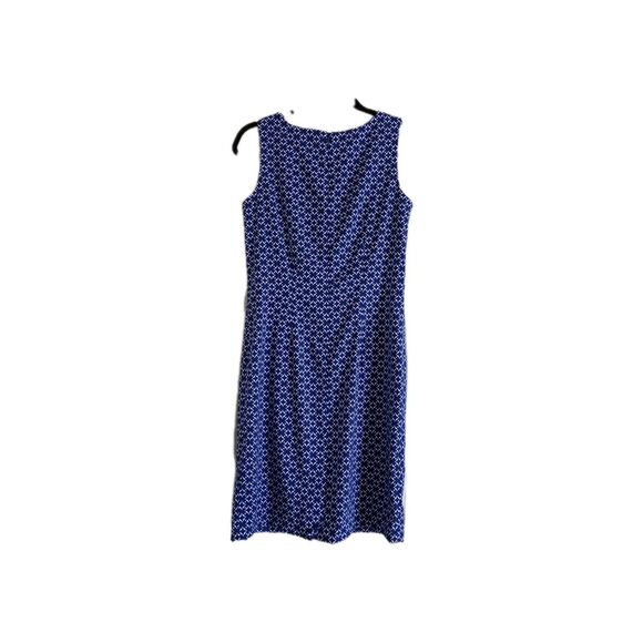 Mario Serrani Dress Blue White Size 2 Sleeveless Italy - Picture 2 of 7